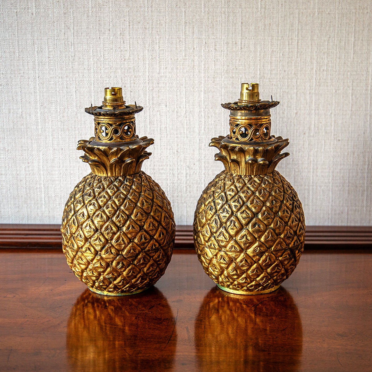 Pair of Pineapple Table Lamps