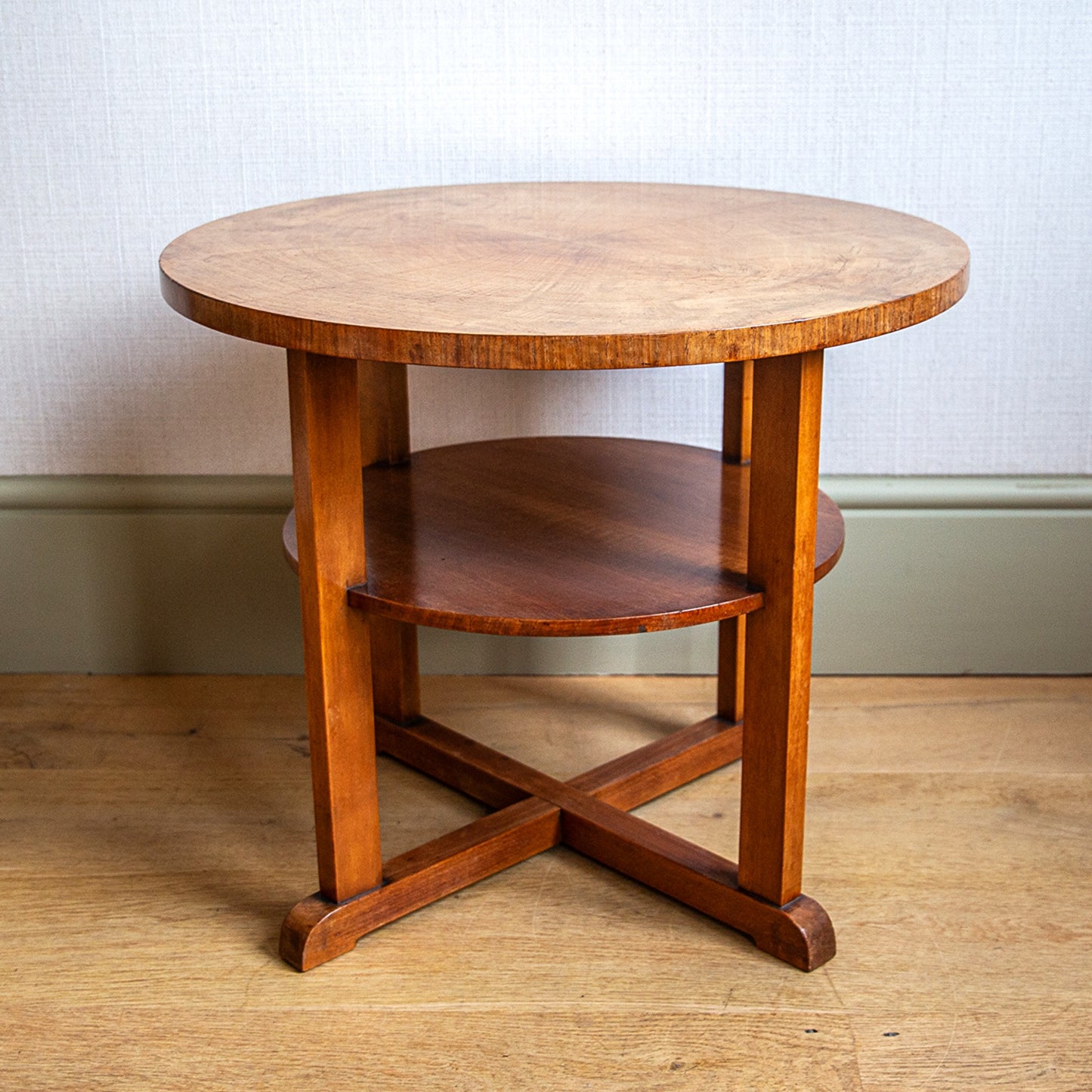 Two-Tiered Walnut Side Table