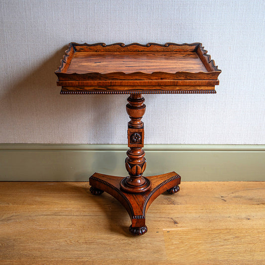 Pilaster tray table