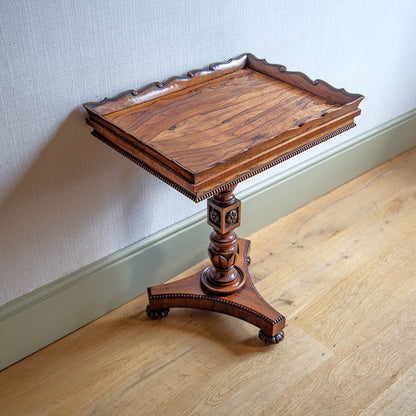 Pilaster tray table