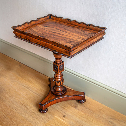 Pilaster tray table