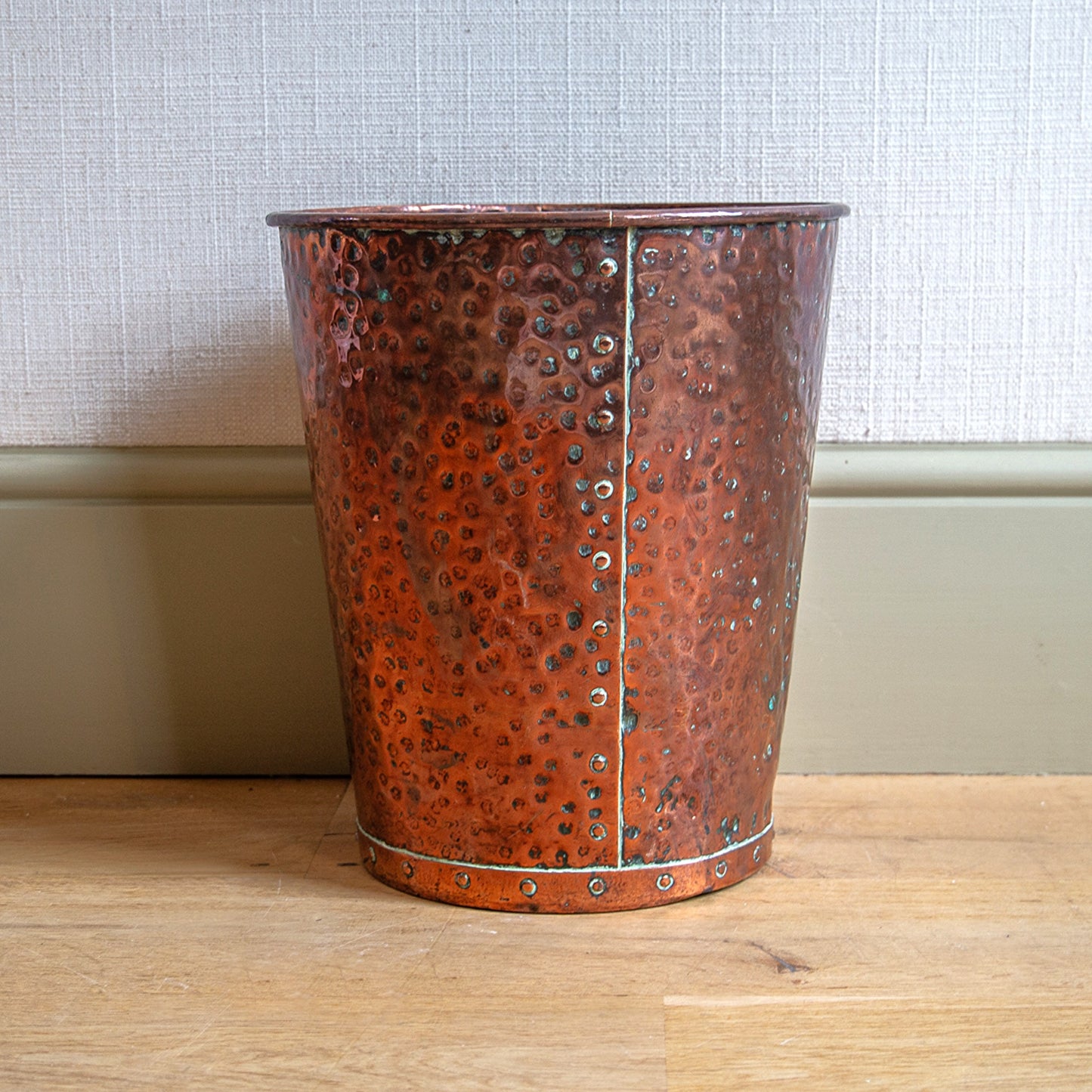 Hammered Copper Bin