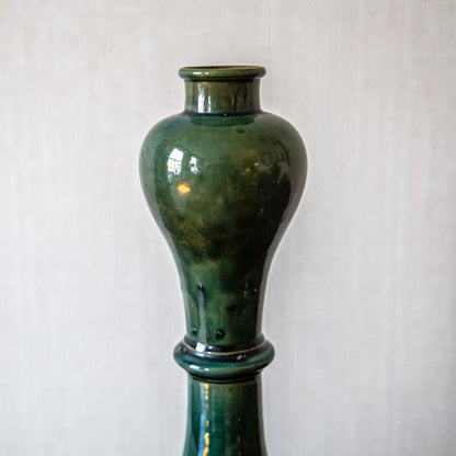 Pair of Green Glazed Vases