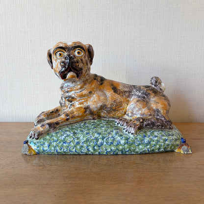 Lunéville Faience Pug Figure, circa 1790