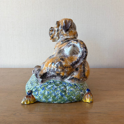 Lunéville Faience Pug Figure, circa 1790