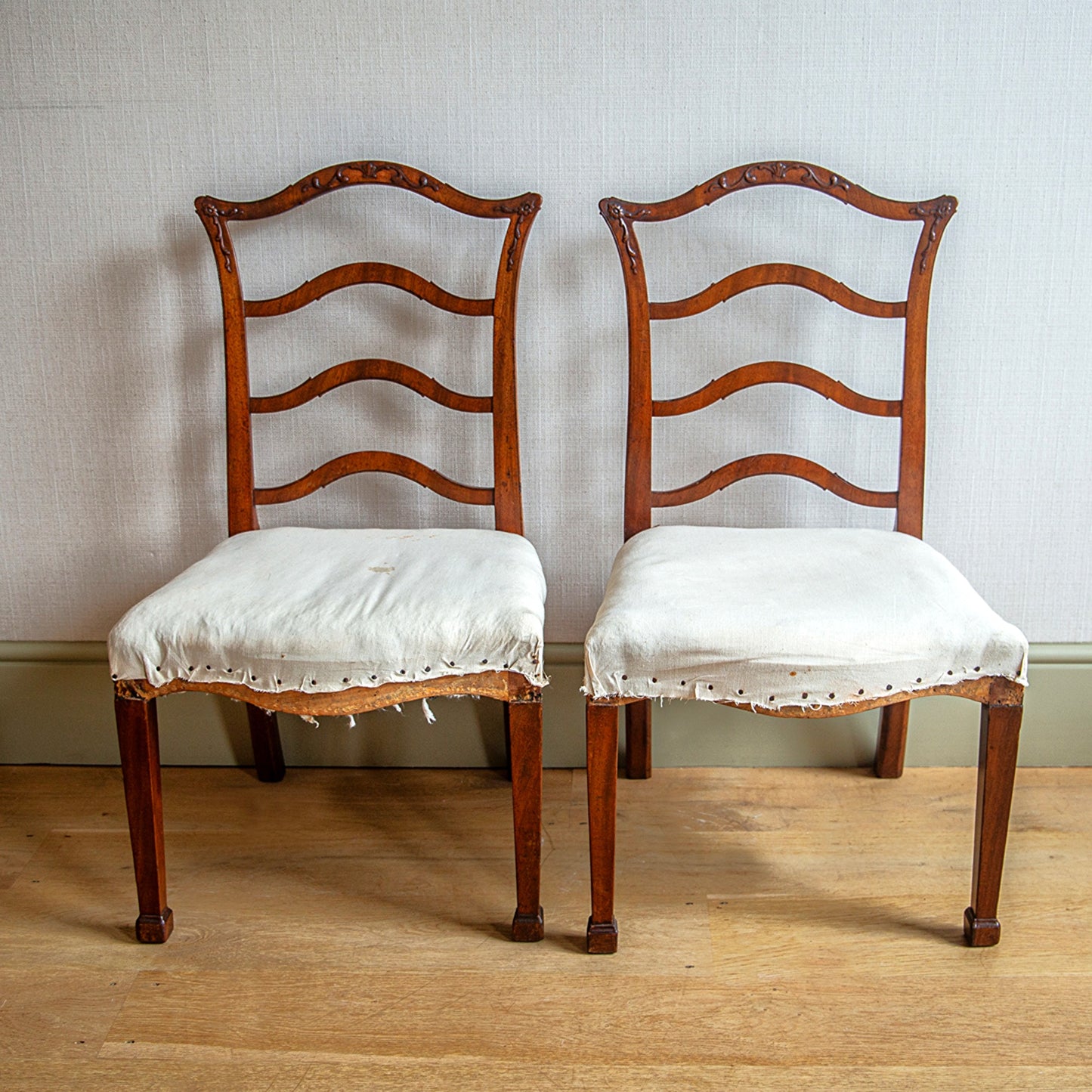 Pair of Ladder Back Side Chairs