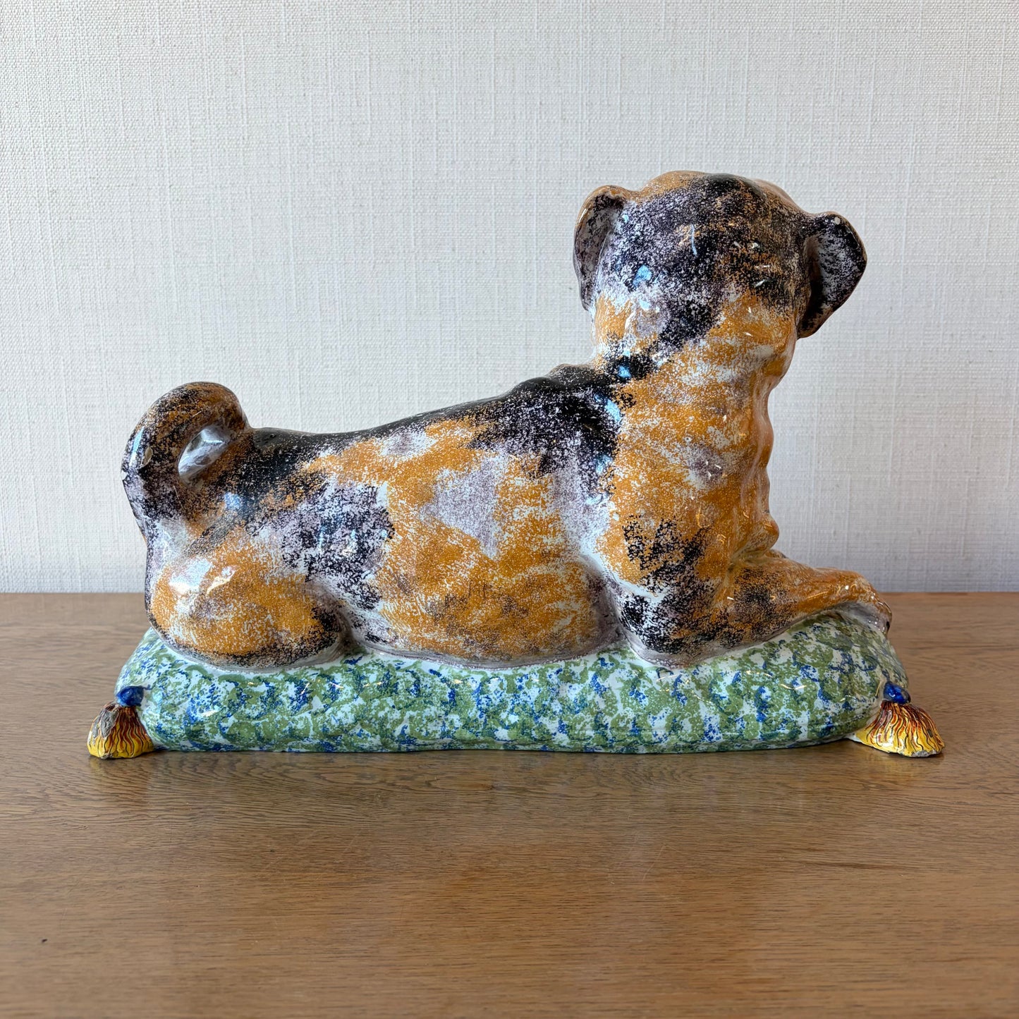 Lunéville Faience Pug Figure, circa 1790