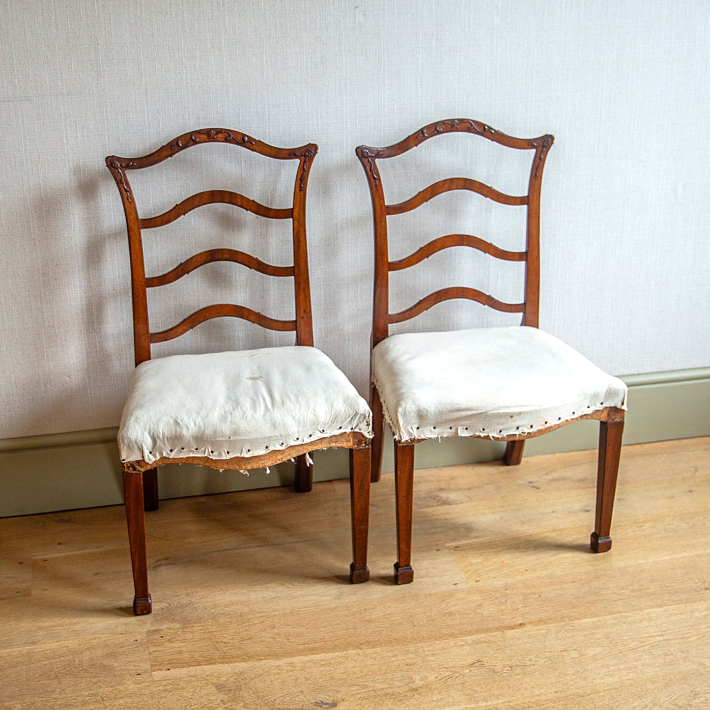 Pair of Ladder Back Side Chairs