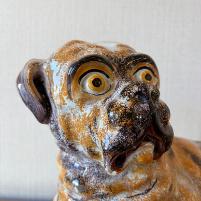 Lunéville Faience Pug Figure, circa 1790