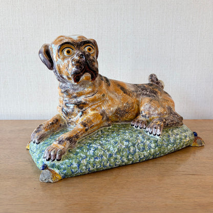 Lunéville Faience Pug Figure, circa 1790