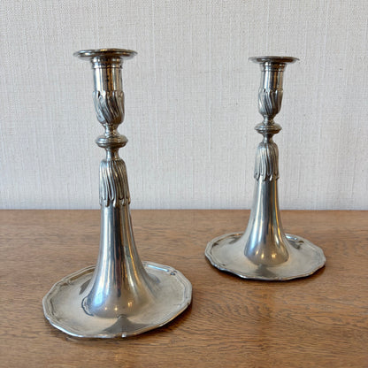 Pair of Pewter Candlesticks by Jean-Paul Jacob, Switzerland circa 1960