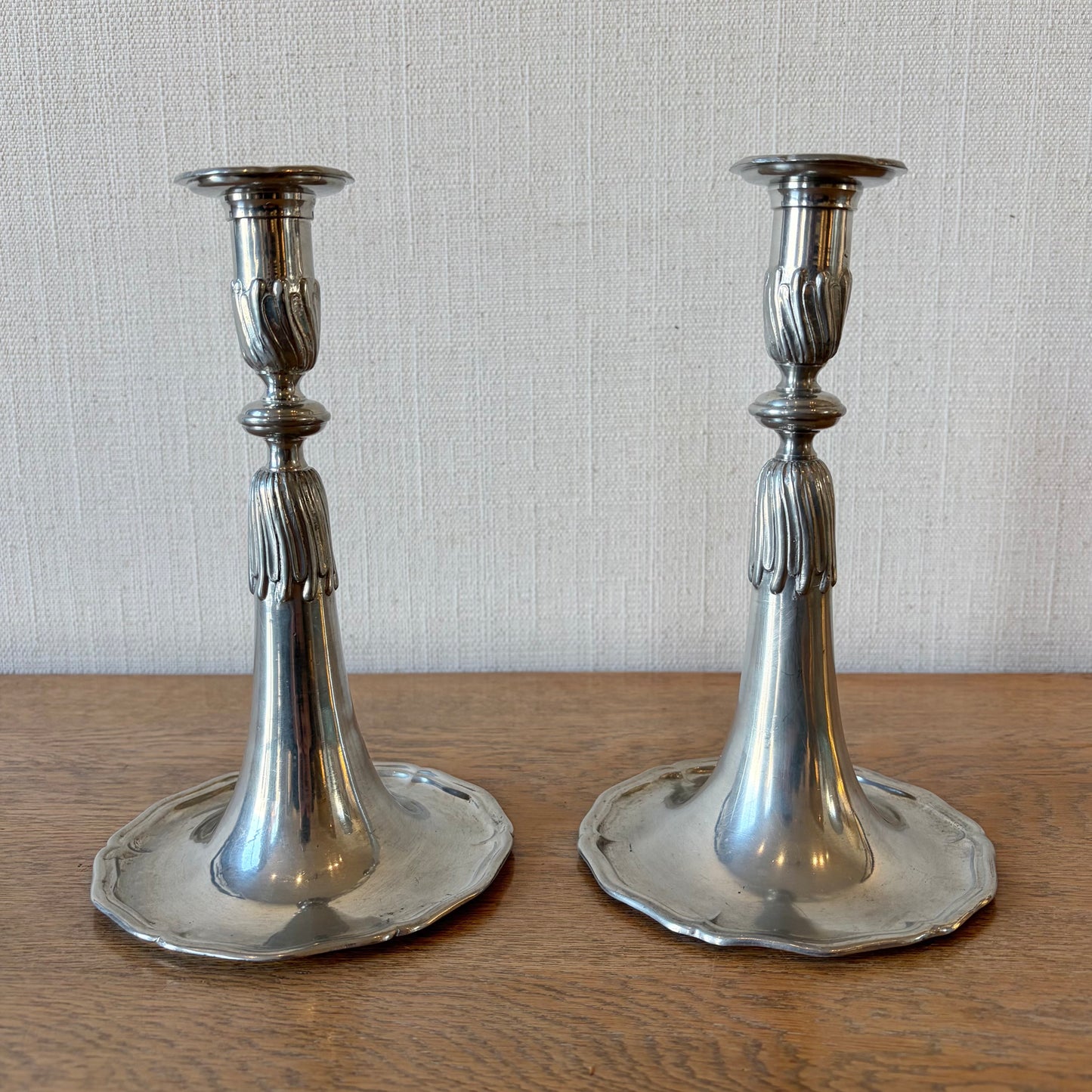 Pair of Pewter Candlesticks by Jean-Paul Jacob, Switzerland circa 1960