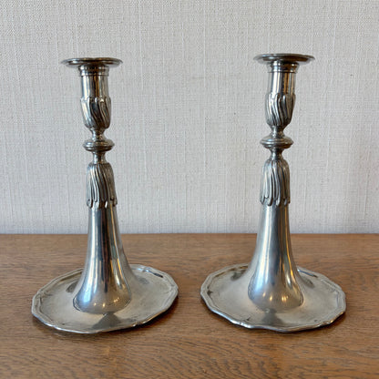 Pair of Pewter Candlesticks by Jean-Paul Jacob, Switzerland circa 1960