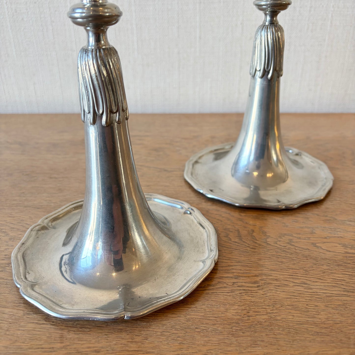 Pair of Pewter Candlesticks by Jean-Paul Jacob, Switzerland circa 1960