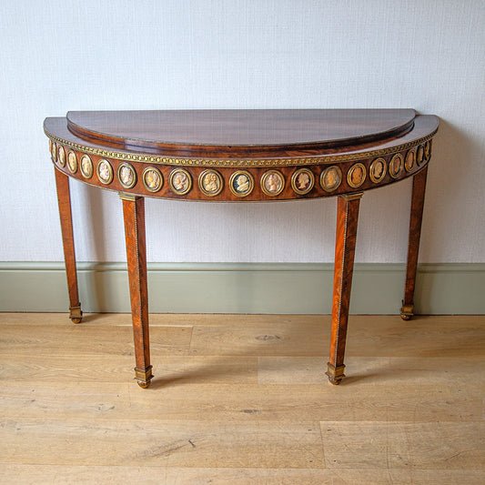 Pair of Demi-Lune Console Tables
