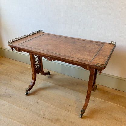 Late Regency Oak and Maple Writing Table, circa 1830