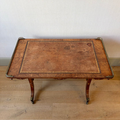 Late Regency Oak and Maple Writing Table, circa 1830