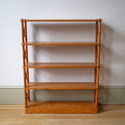 Burr and Bamboo Bookshelf