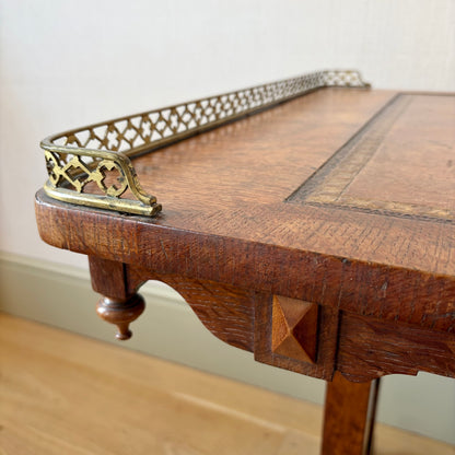 Late Regency Oak and Maple Writing Table, circa 1830