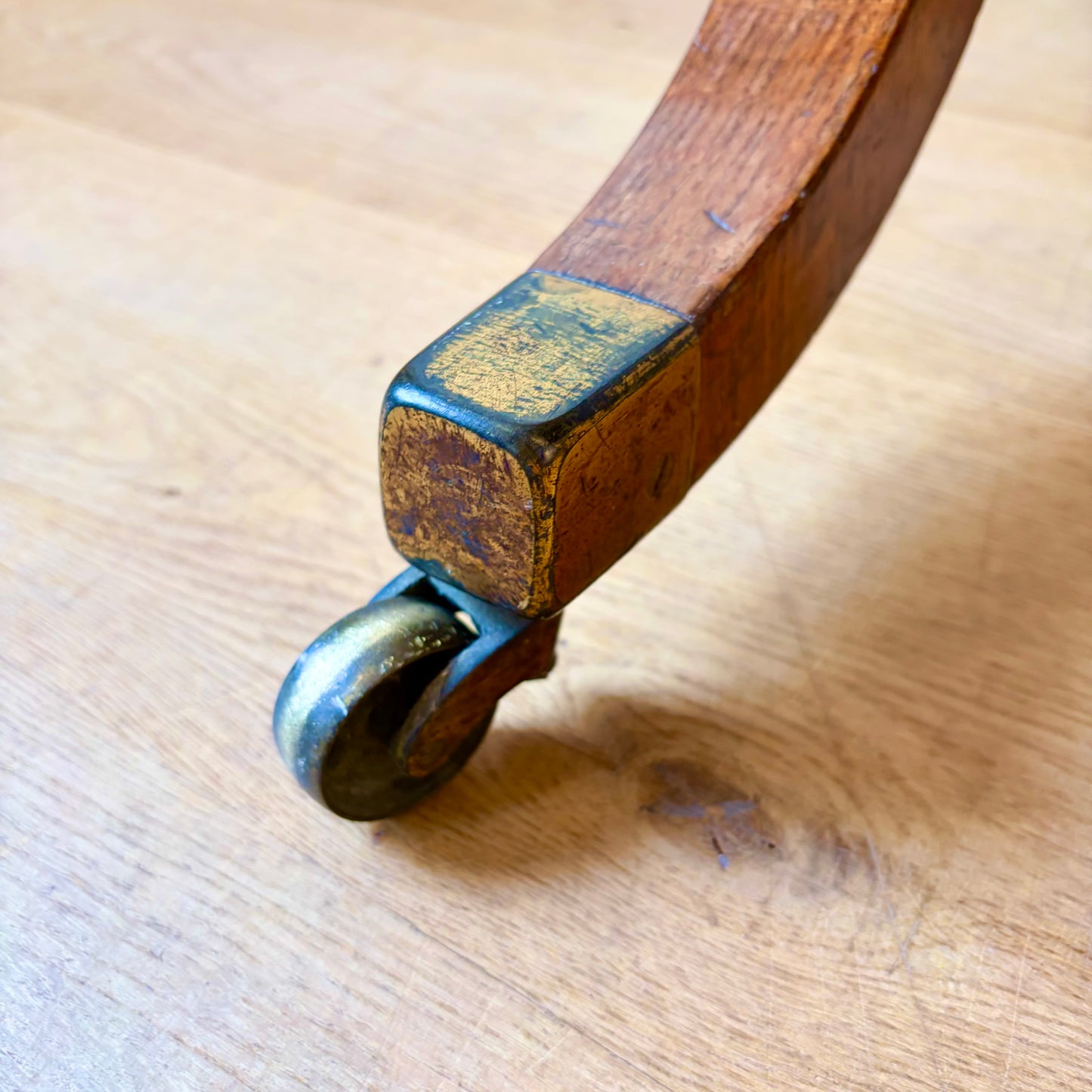 Late Regency Oak and Maple Writing Table, circa 1830