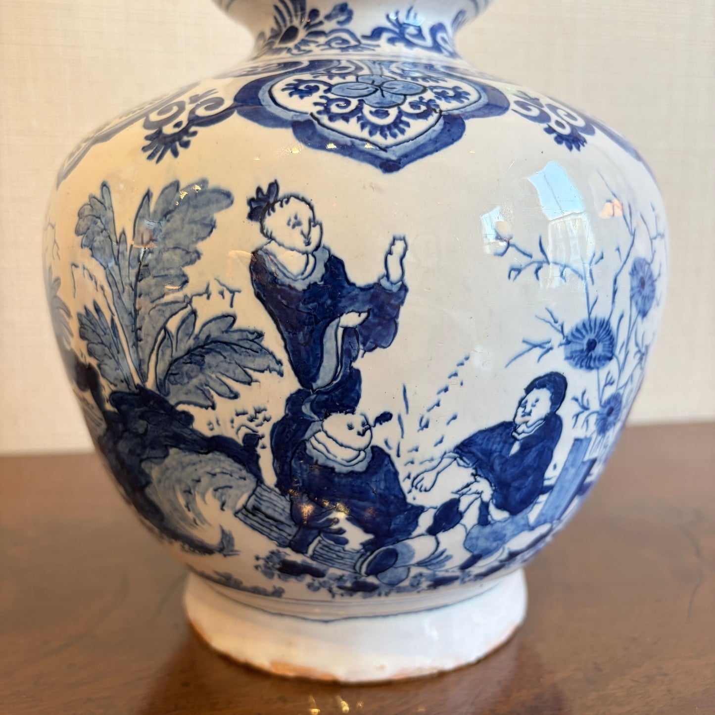 Pair of Double Gourd Blue and White Vases