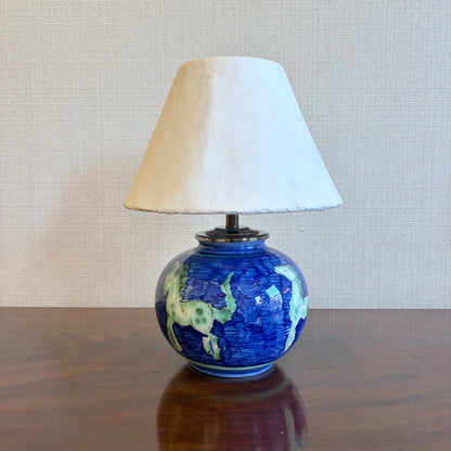 Hand Painted Ceramic Table Lamp, France, circa 1960