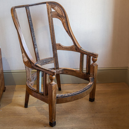 Large Fruitwood Wingchair.