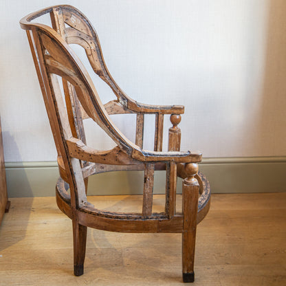 Large Fruitwood Wingchair.