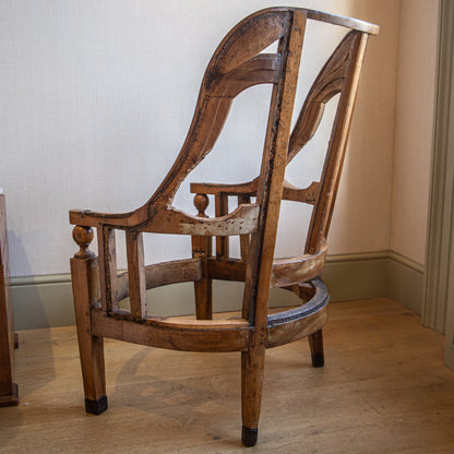 Large Fruitwood Wingchair.