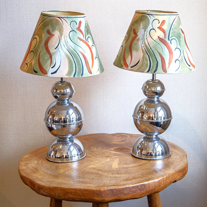 Pair of Chrome Table Lamps