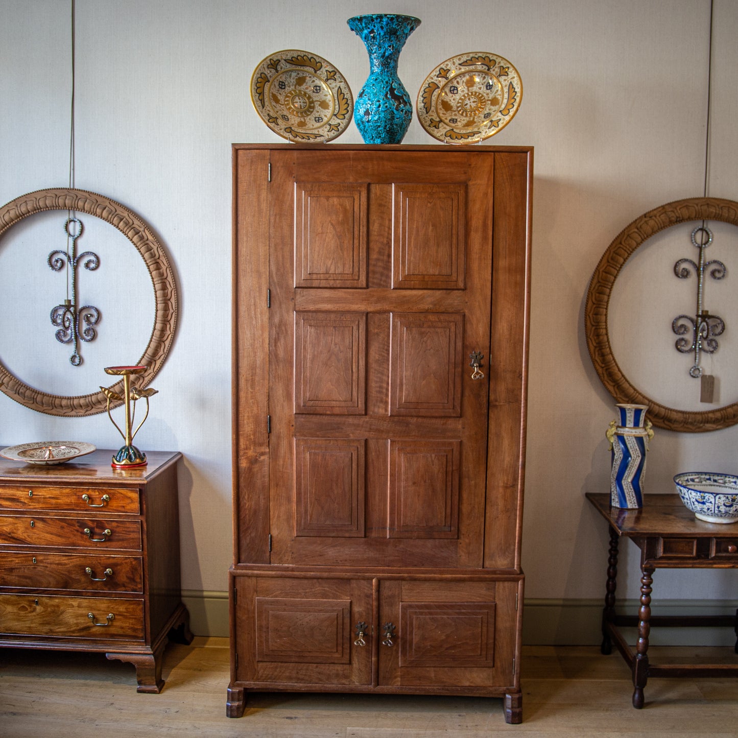 A Fine Walnut Wardrobe