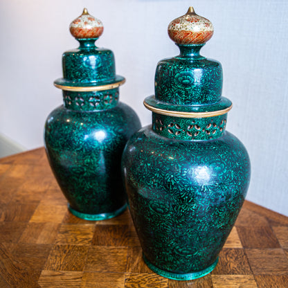 Pair of Kutani Jars