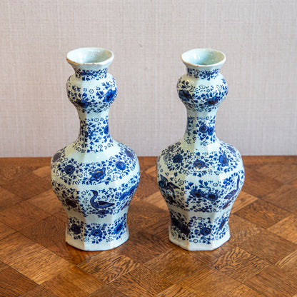 Pair of French Delft Vases