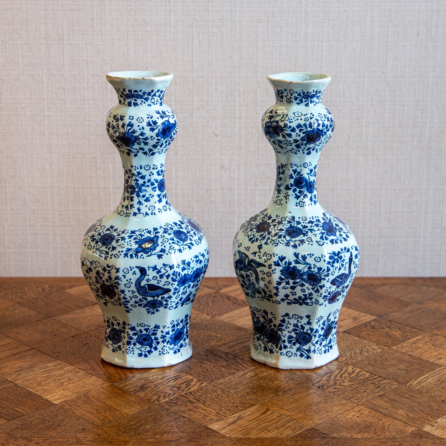 Pair of French Delft Vases