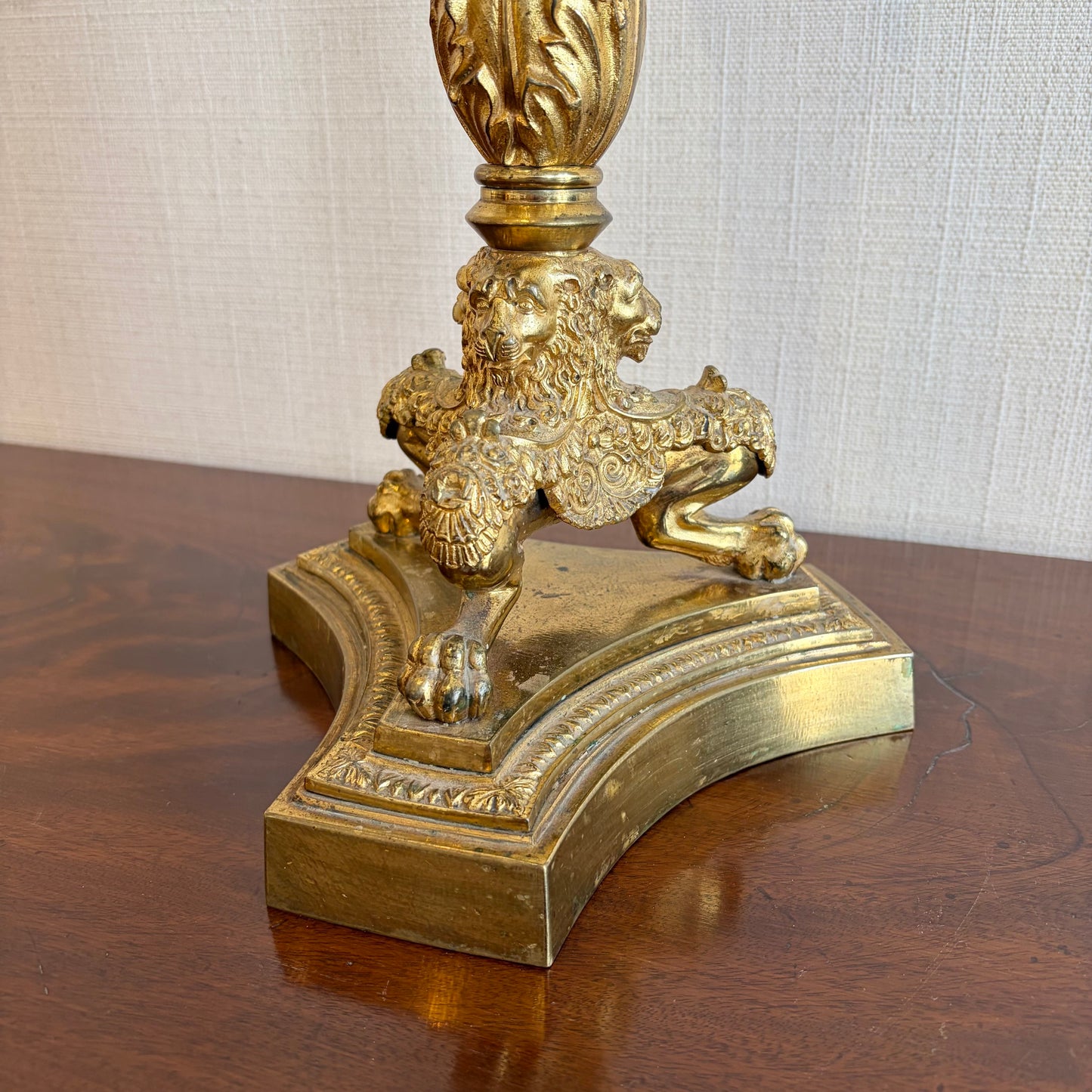 French 19th Century Empire Gilt Lamp Base