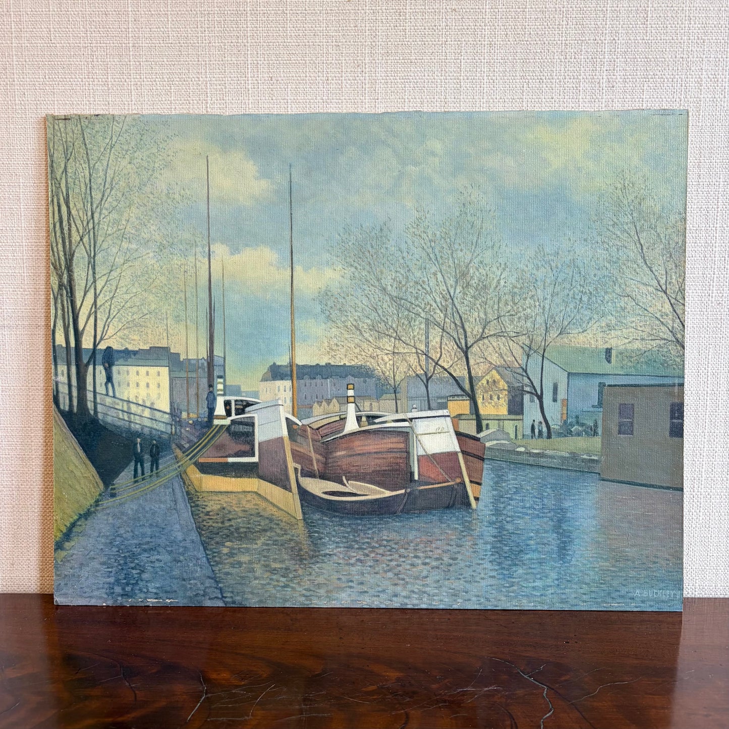 Paris Canal Scene by Anthony Buckley, 1985