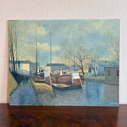 Paris Canal Scene by Anthony Buckley, 1985