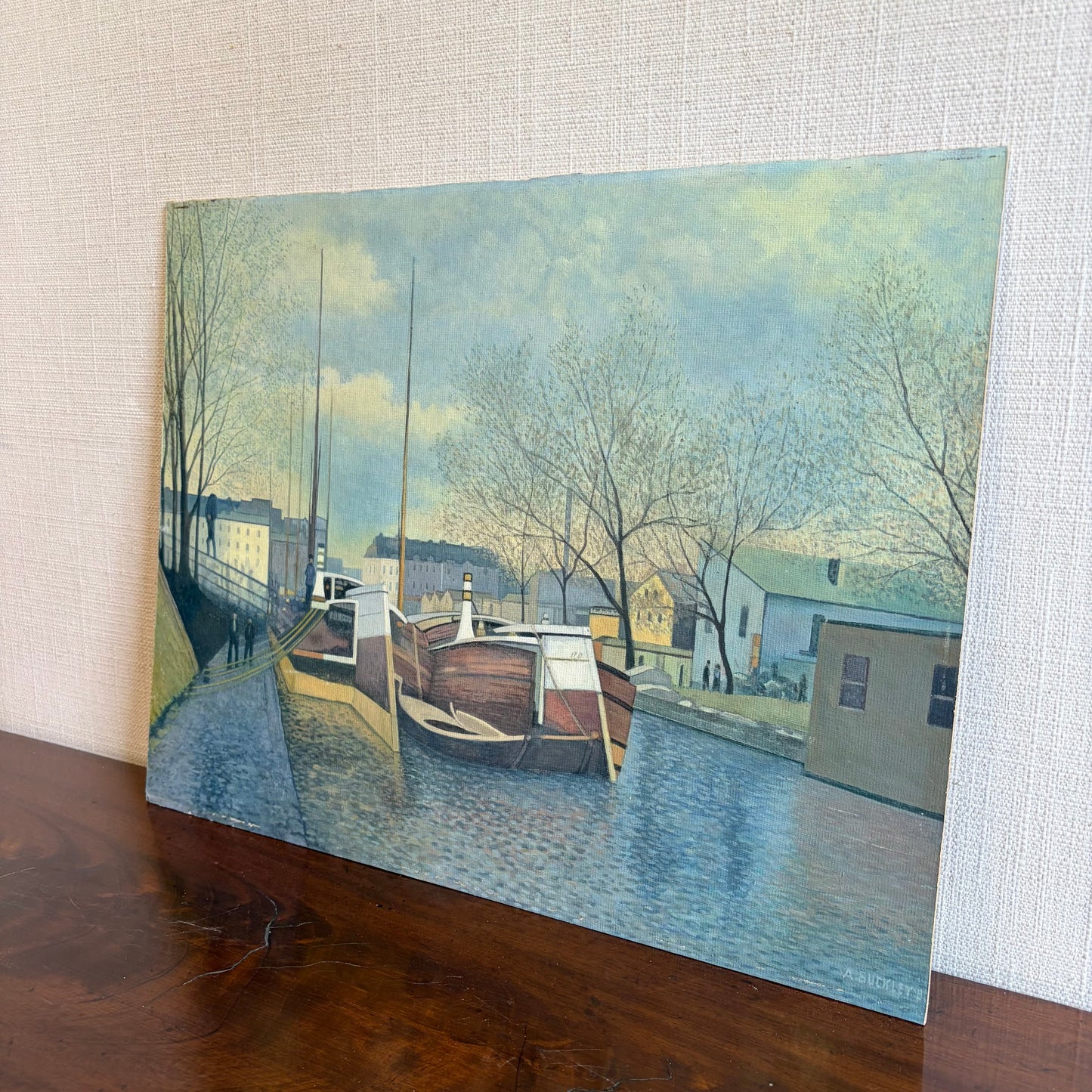 Paris Canal Scene by Anthony Buckley, 1985