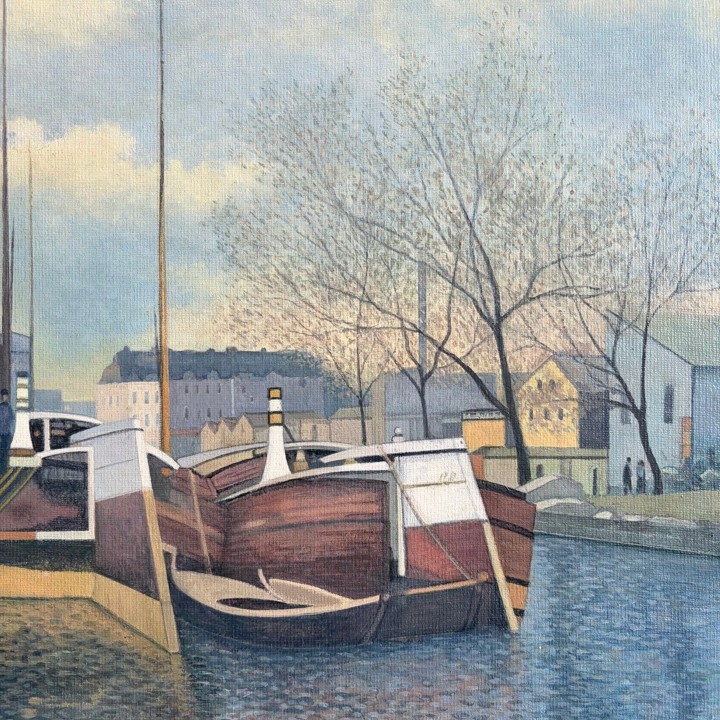 Paris Canal Scene by Anthony Buckley, 1985