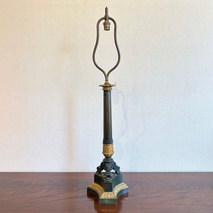 19th Century Gilt Bronze Empire Lamp