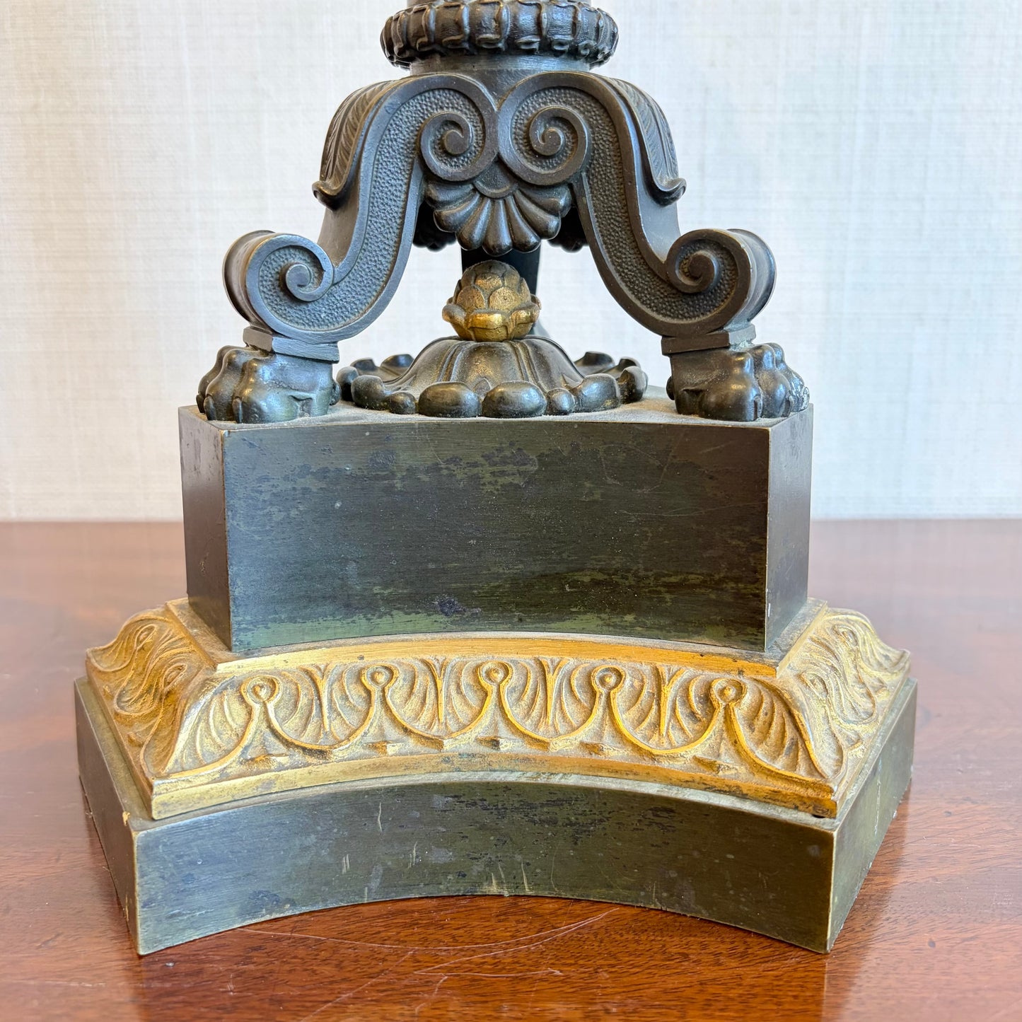 19th Century Gilt Bronze Empire Lamp