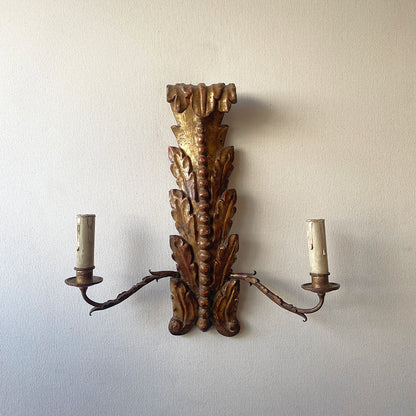 Pair of Giltwood Wall Lights