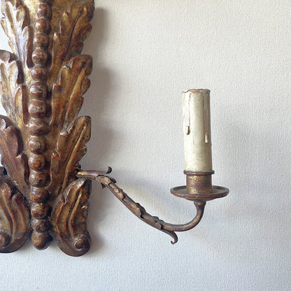 Pair of Giltwood Wall Lights
