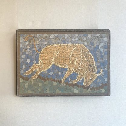 Mosaic Depicting a Charging Bull