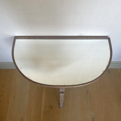 Limed Oak Demi-Lune Console Table