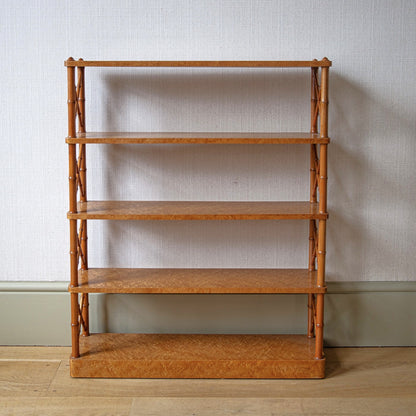 Burr and Bamboo Bookshelf