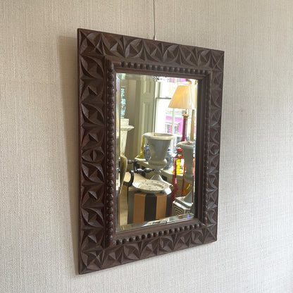 Arts and Crafts Carved Mirror