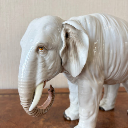Pair of Porcelain Elephants, France, Circa 1900