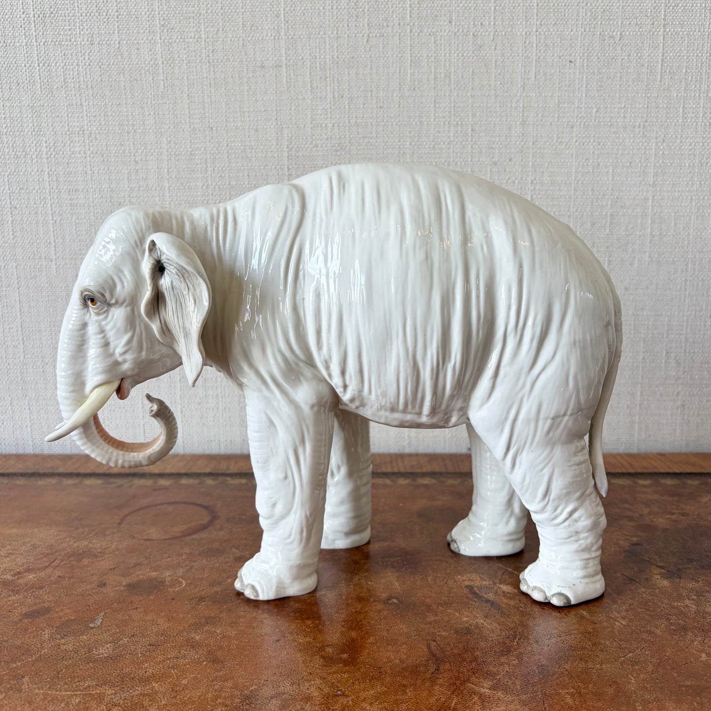 Pair of Porcelain Elephants, France, Circa 1900
