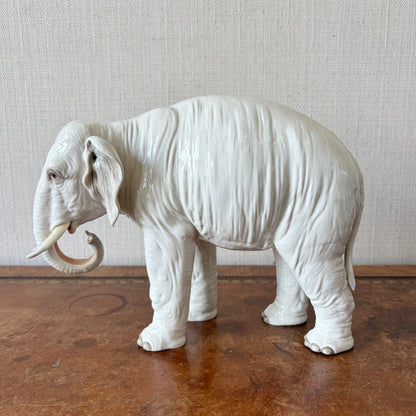 Pair of Porcelain Elephants, France, Circa 1900